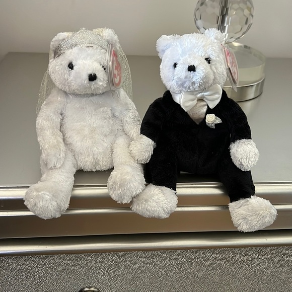 Ty Other - Set of 2002 Beanie Babies Bride & Groom.